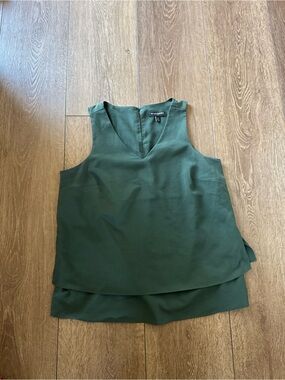 Banana Republic Forest Green Layered Tank Top